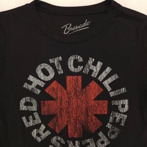 Red Hot Chilli Peppers Band Graphic Short Sleeve T Shirt Womens Size S Black